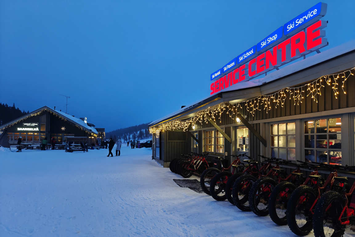 Saariselän laskettelukeskukselta voi vuokrata myös eFatbiket.