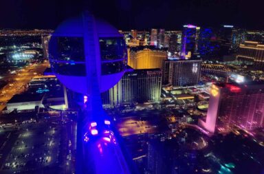 High Roller tarjoaa upeat näkymät Las Vegasiin.
